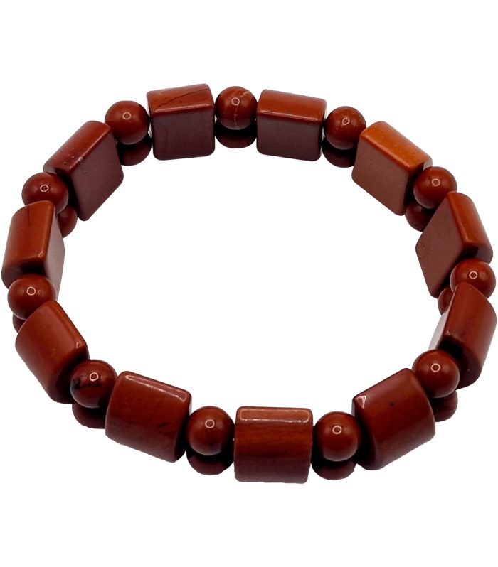 Natural Coral Geometric Bead Bracelet