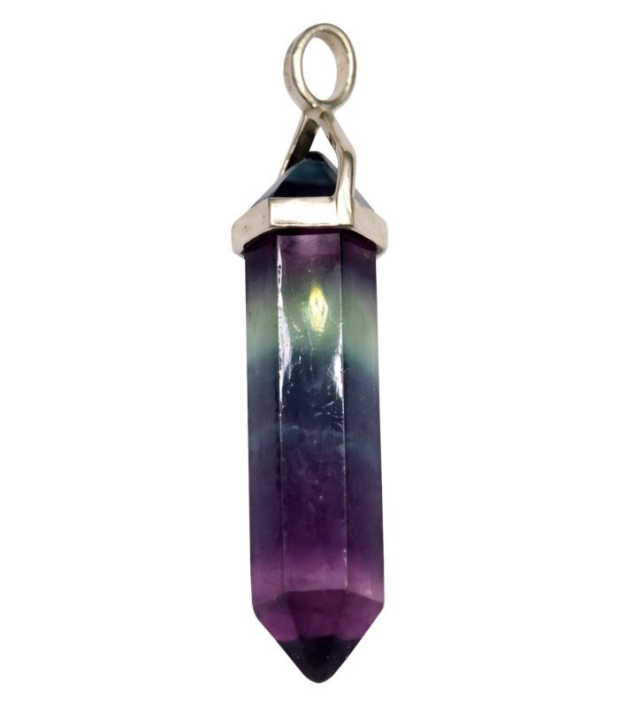 Rainbow Fluorite Point Pendant