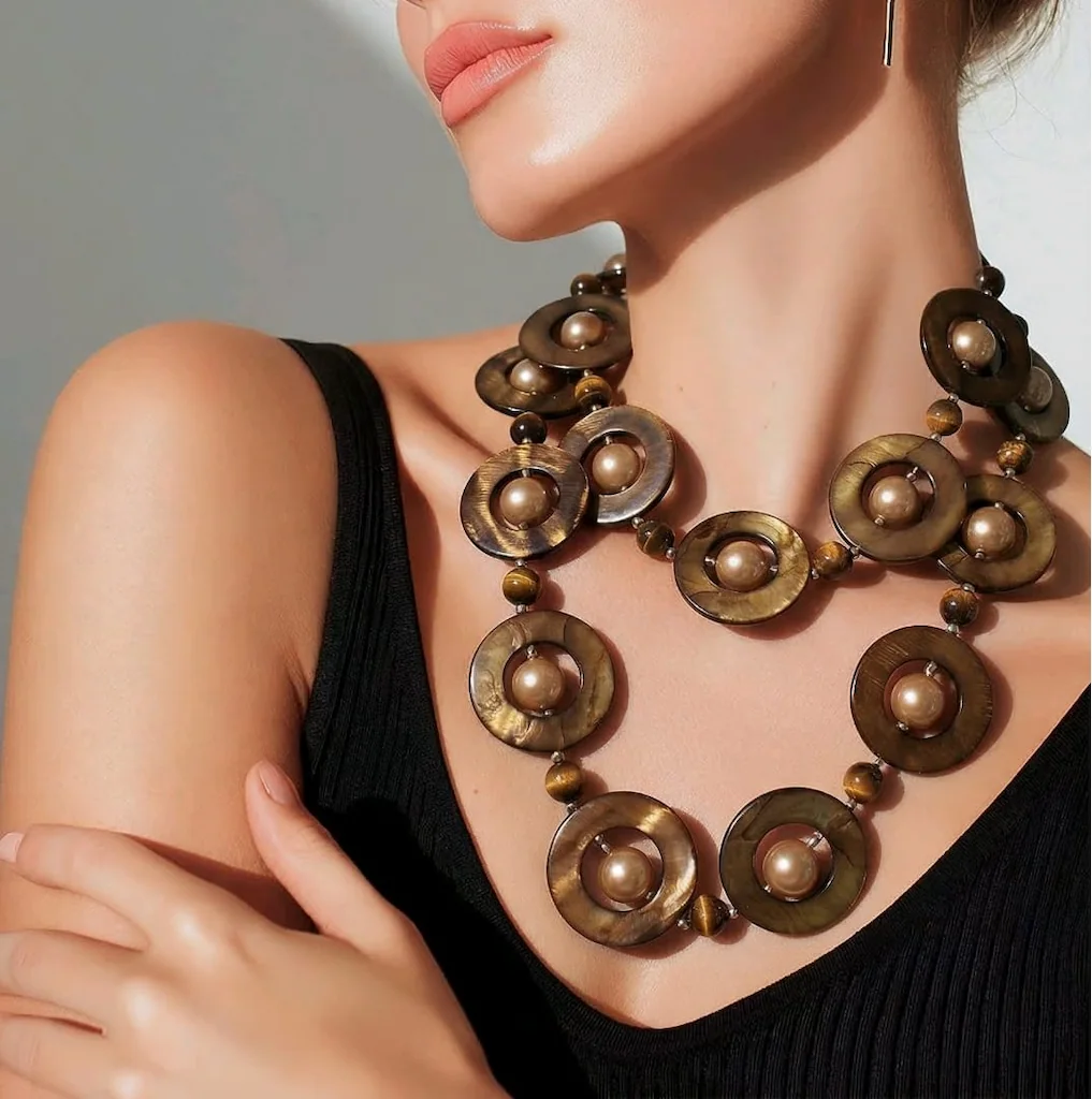 Freshwater Mother Of Pearl Necklace(90cm) - Image 3