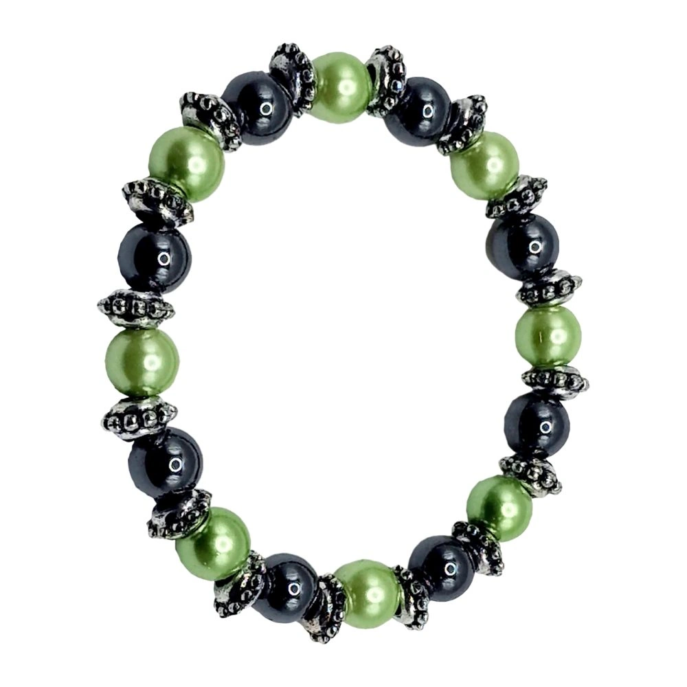 Black Hematite & Pearl Bracelet - Image 5