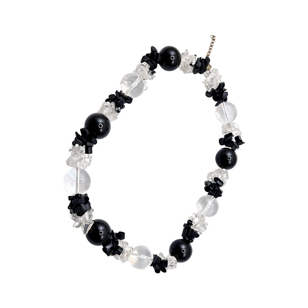 Quartz & Onyx Contrast Necklace - Image 5